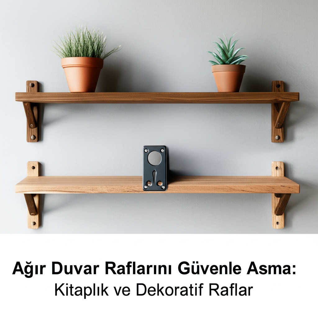 Ağır Duvar Raflarını Güvenle Asma: Kitaplık ve Dekoratif Raflar