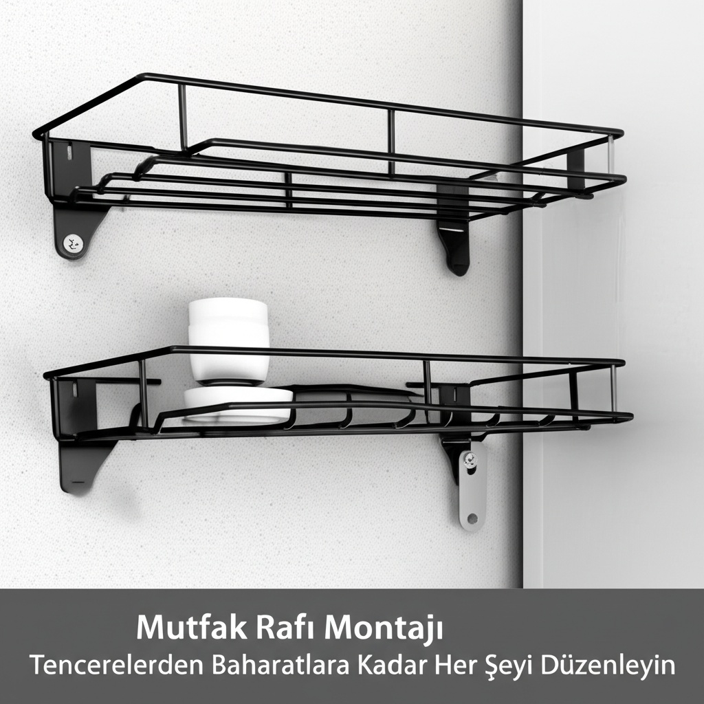 Mutfak Rafı Montajı: Tencerelerden Baharatlara Kadar Her Şeyi Düzenleyin