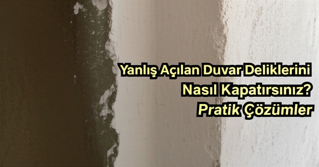 Yanlış Açılan Duvar Deliklerini Nasıl Kapatırsınız? Pratik Çözümler